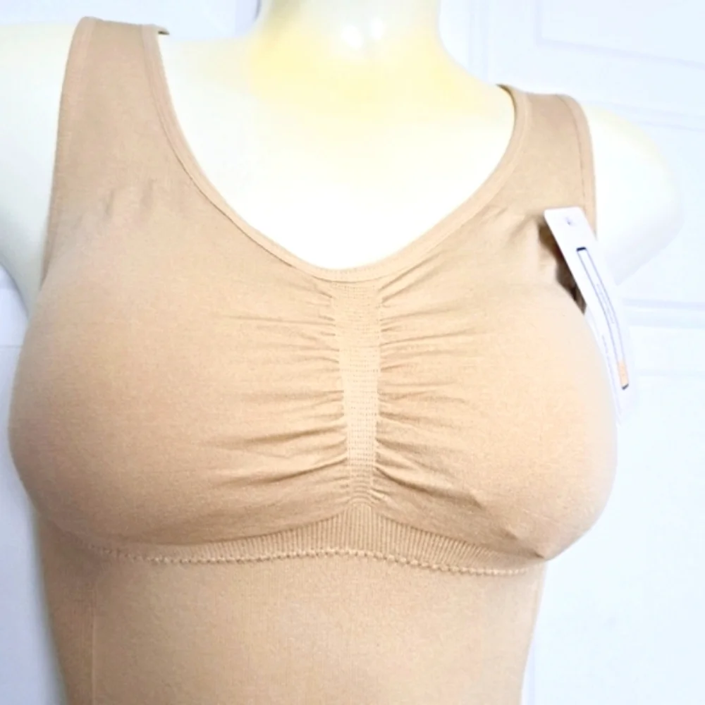 Joyshaper Women's Bodyshaper with Removable Bra Tan Size M